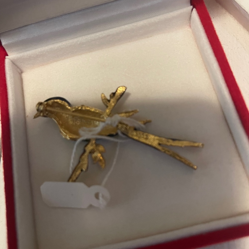 Vintage Sphinx Boucher Bird In Branch Brooch - image 4